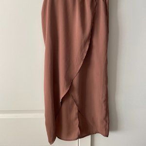OAK + FORT Wrap Midi Skirt